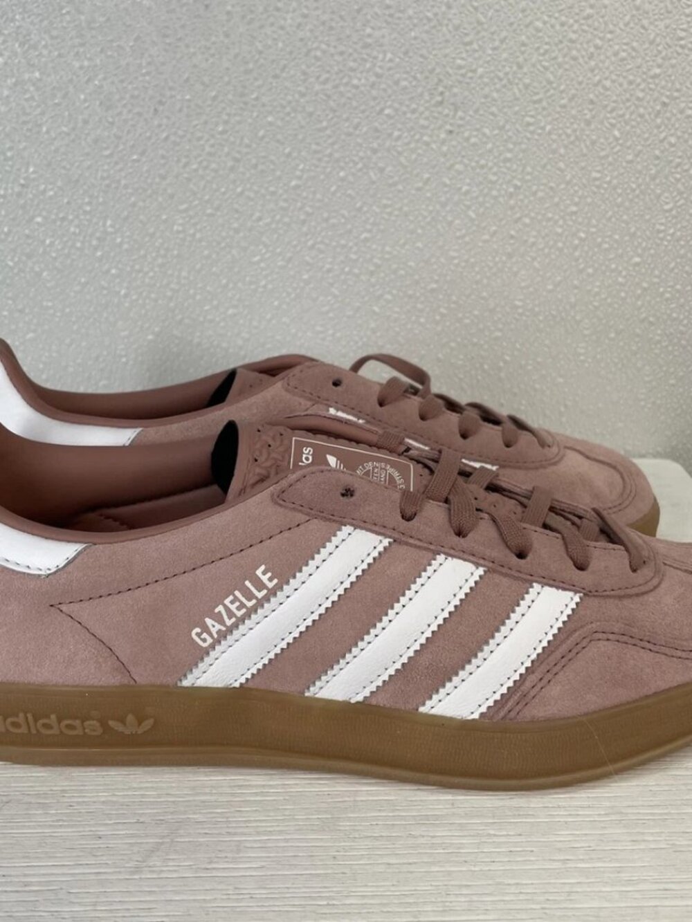 Adidas Women's Size 7.5 Gazelle Indoor Athletic Sneakers Warm Clay Suede Lace Up - Picture 4 of 8